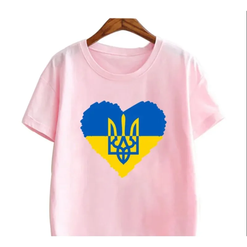 Wholesale Summer Sunflower Butterfly Pretty Print  Girls Pink T-shirt Kids Trident Clothes Children Casual  Tops