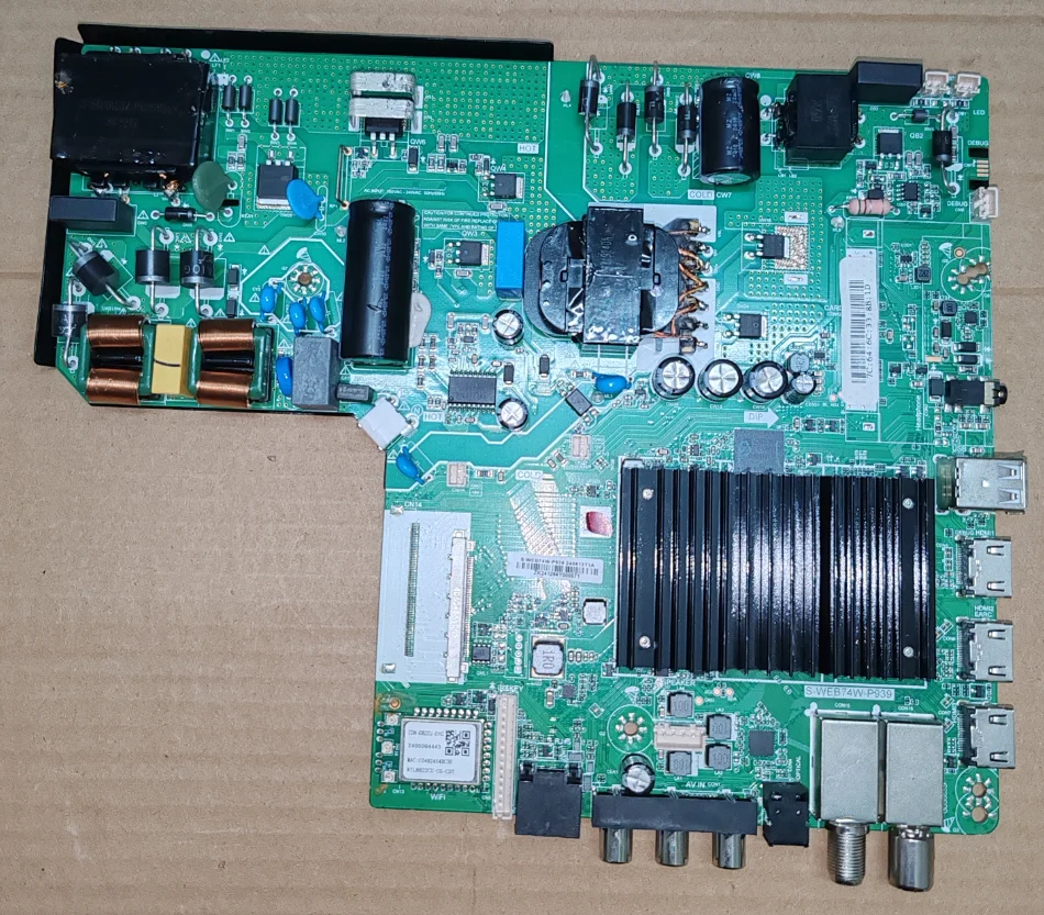 

S-WEB74W-P939 4K Smart WiFi Network TV Motherboard, Physical Photo, Tested for 1.5G+8G 198--225V 530ma