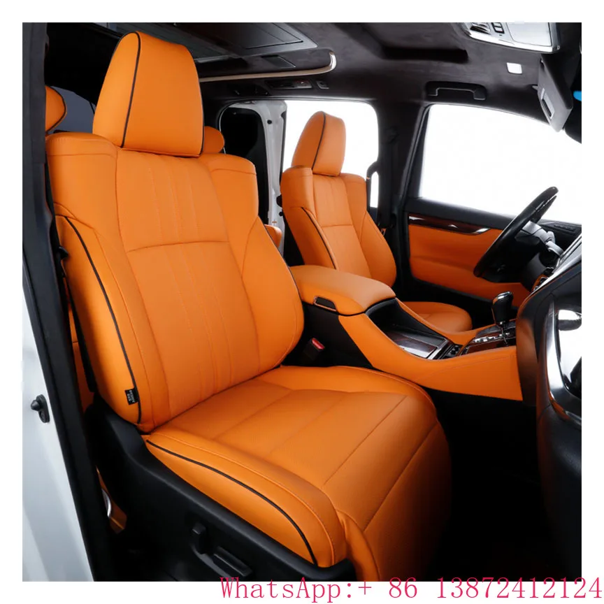 Factory Direct Price Artificial Waterproof Leather Custom Car Seat Cover Nine-Piece Sets for Toyota Alphard