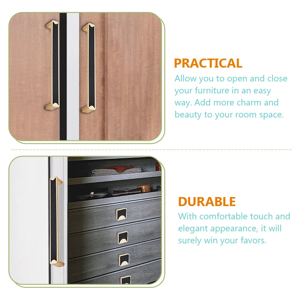 

2 Pcs Golden Handle Multipurpose Vintage Cabinet Handles European Style Door Retro Kitchen