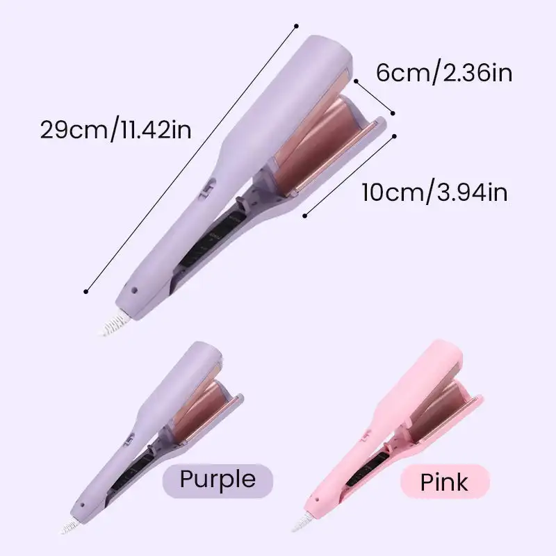 32 مللي متر مموج الشعر الفرنسي موجة المهنية البيض لفة مكواة تجعيد الشعر المموج متموج الطراز سريع التدفئة تكثيف أداة التصميم #6