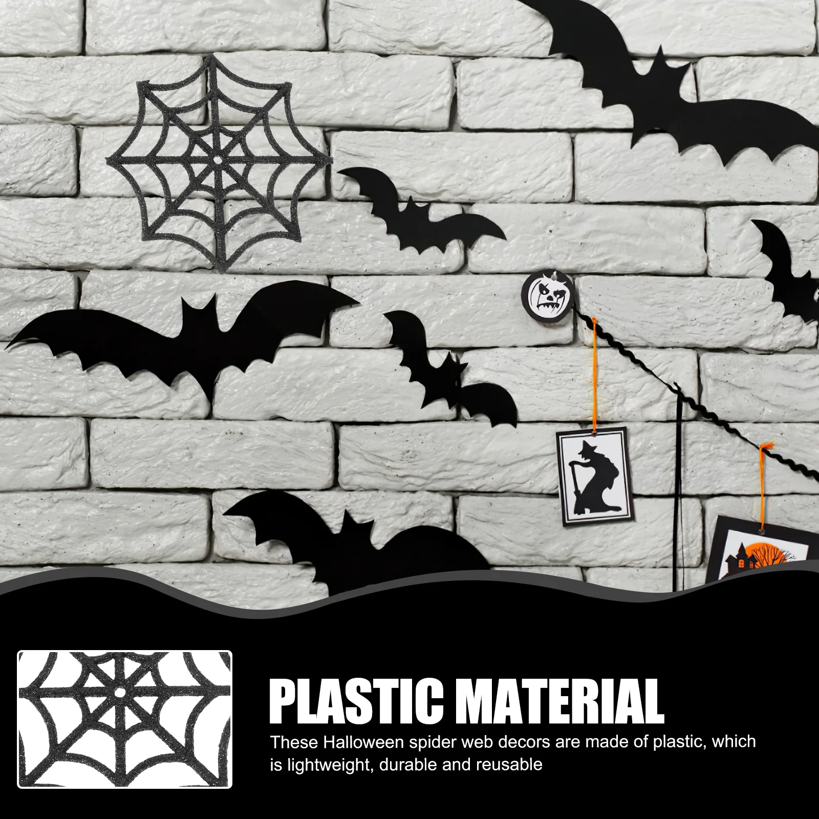 

10 шт. пластиковая паутина Хэллоуин паутина декоративный реквизит для дома с привидениями Хэллоуин вечерние украшения в помещении и на открытом воздухе