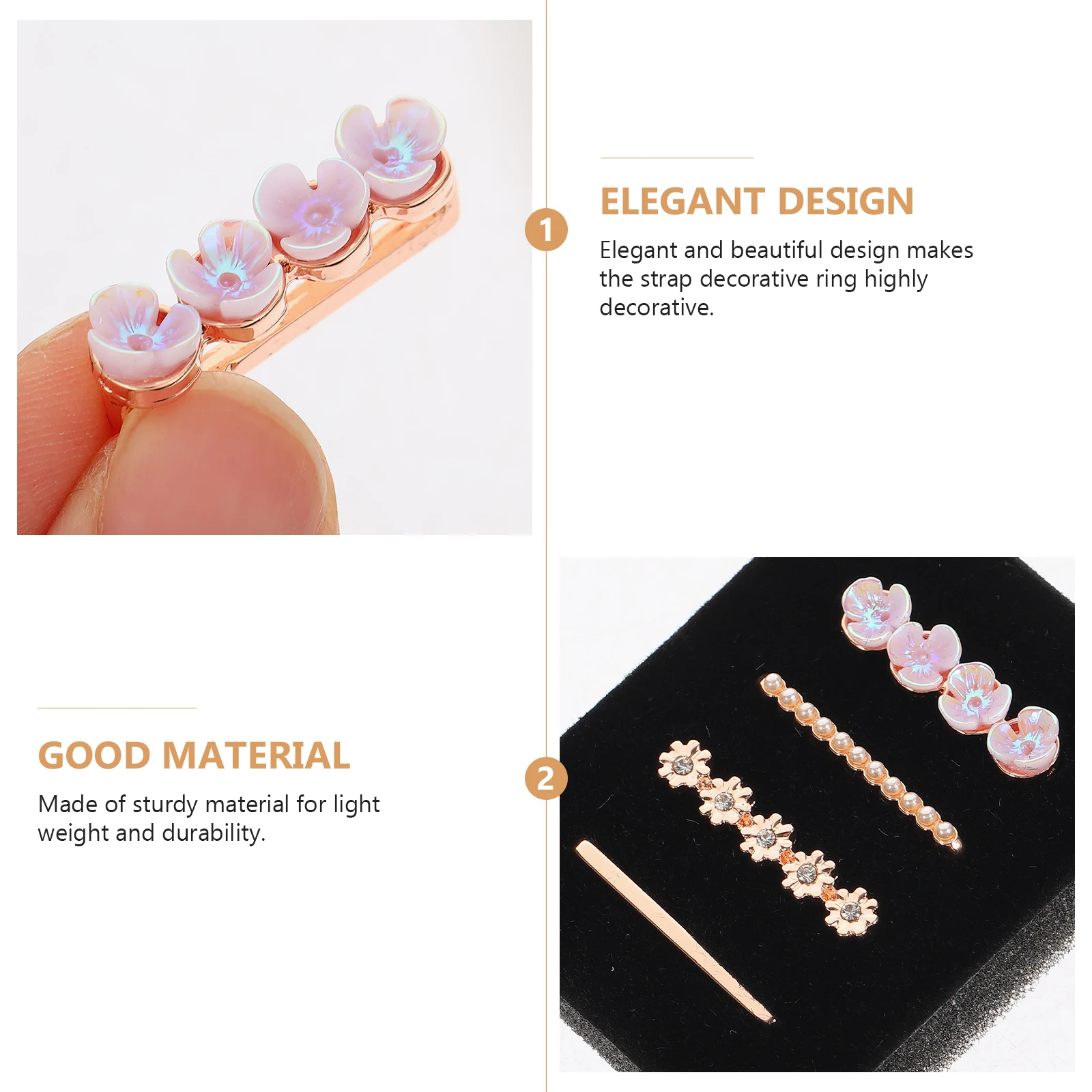 

1 set Watch Band Decoration Metal Charms for Smartwatch Rubber Bands Detachable Ring Loops Watch Strap Decor
