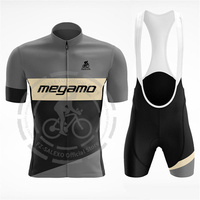 2024 Megamo Cycling Clothing Men Summer MTB Bike Uniform Short Sleeve Cycling Jersey Set Ropa Maillot Ciclismo Road Bicycle Wear