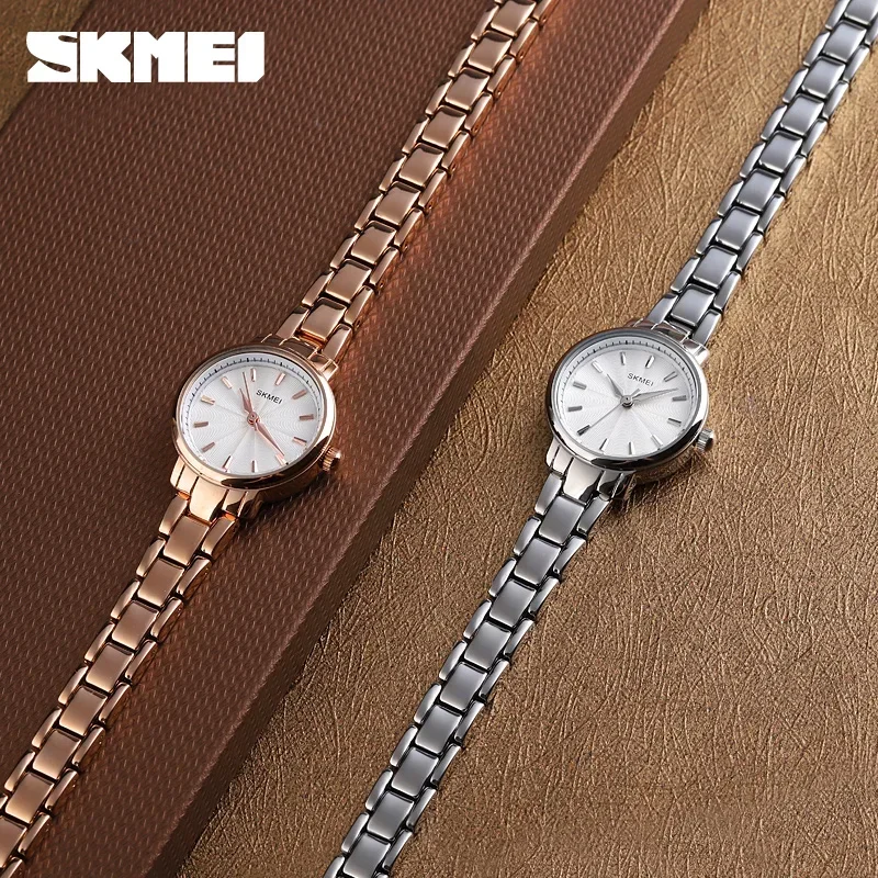 SKMEI Wrist Waterproof Stainless Steel Women Watches Luxury Montre Femme Quartz Watch Women Fashion Ladies Watches 1410