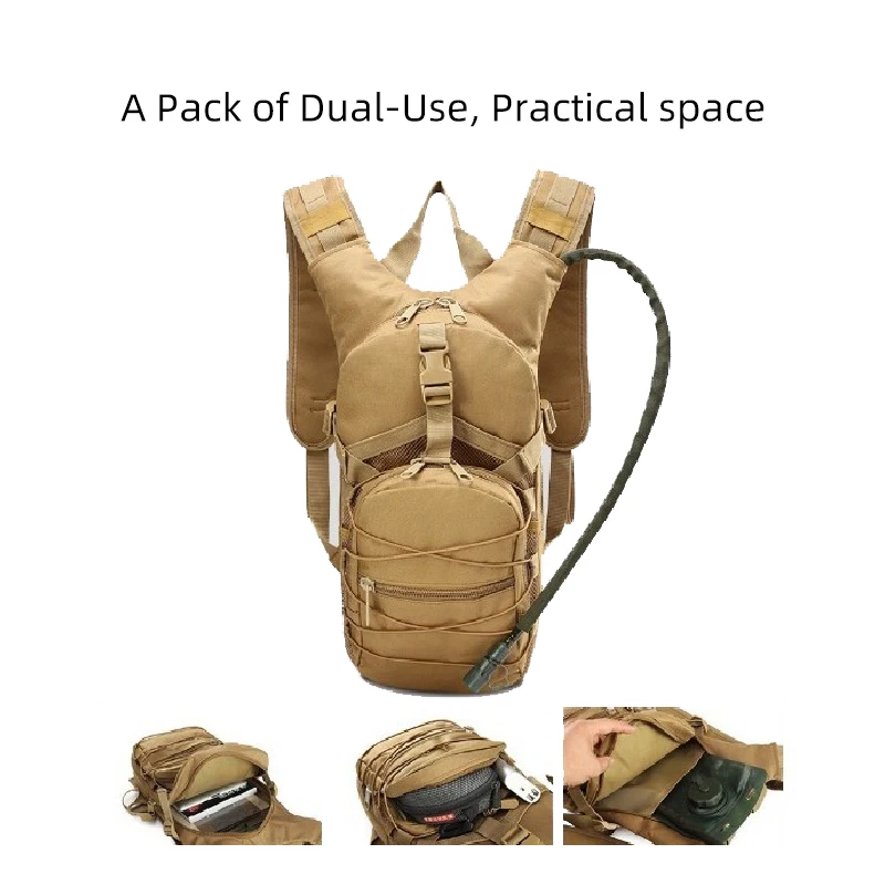 Tactical hydration backpack, military tactical hiking water backpack, outdoor travel off-road water backpack, 3L water bag