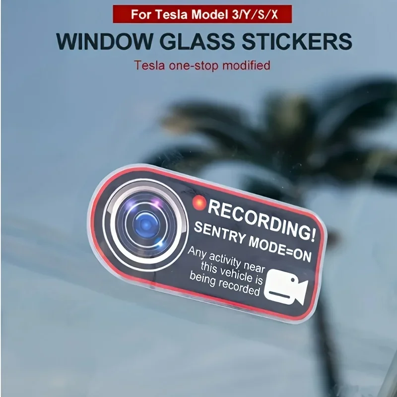 2個/セット「録音中！」 「セントリー モード オン」ステッカー - 電話、ラップトップ、スクラップブック用の取り外し可能な粘着デカール |   セキュリティ愛好家へのギフト