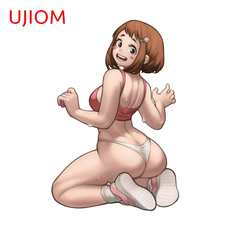 UJIOM الركوع الموقف الحمار الكبير Ochako Uraraka الجدار ملصق قسط لافتة للنظر تصميم واقية من الشمس ملصق مائي جميل غرفة المعيشة ديكور #1
