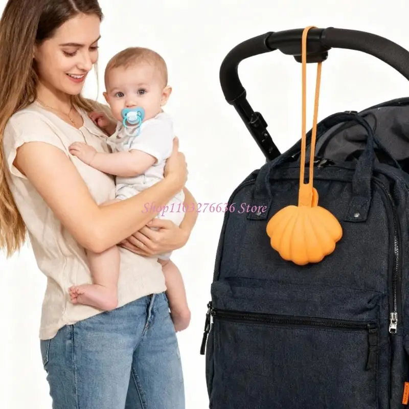 

R6FD Compact Silicone Pacifier Storage Case Shell Portable Organiser Box for Baby Soothing Pacifier Container Box