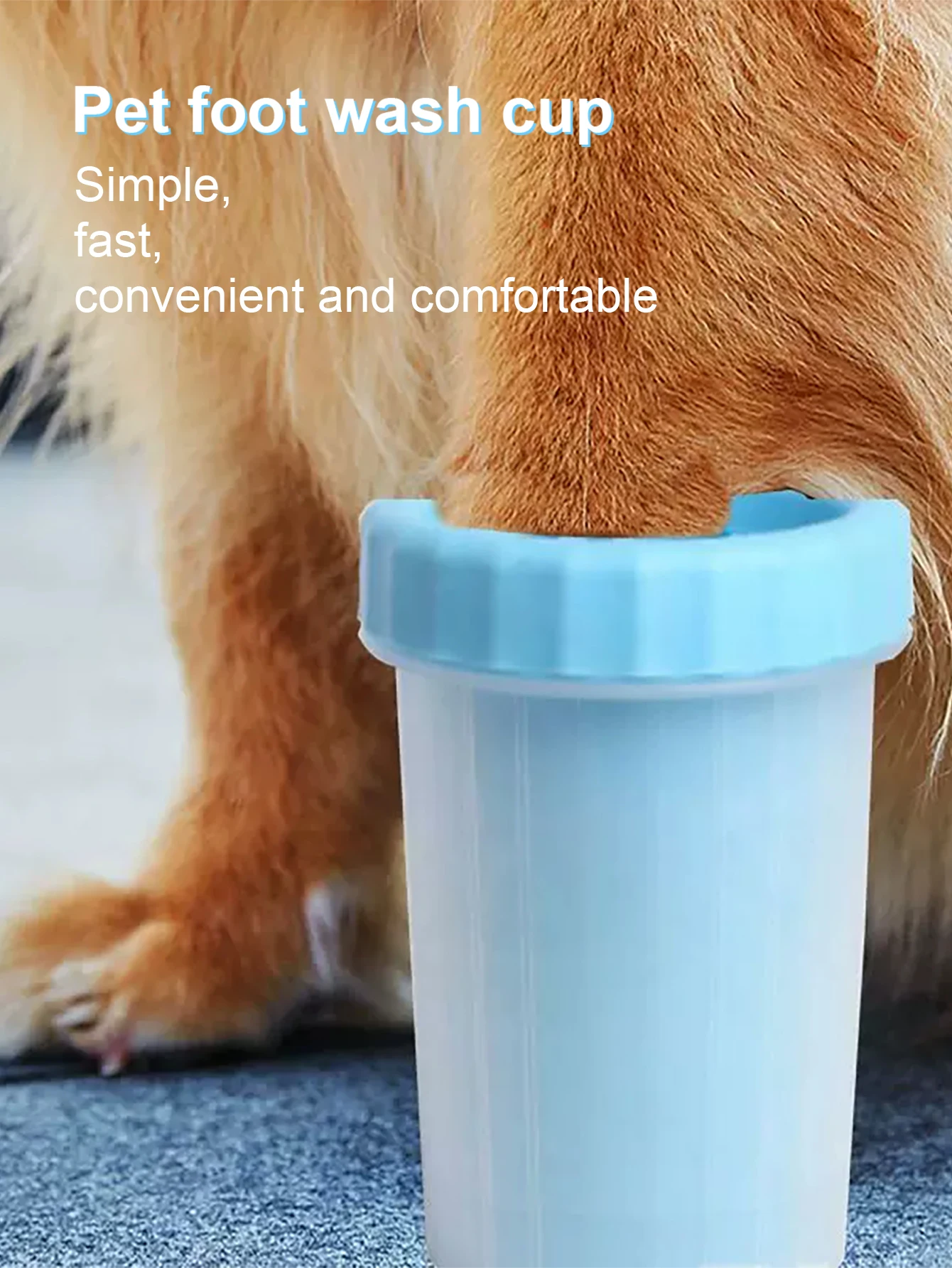 1 Portable Pet Paw Cleaning Cup, Suitable for Small and Medium-Sized Pets, Made of Silicone Material, Soft and Harmless