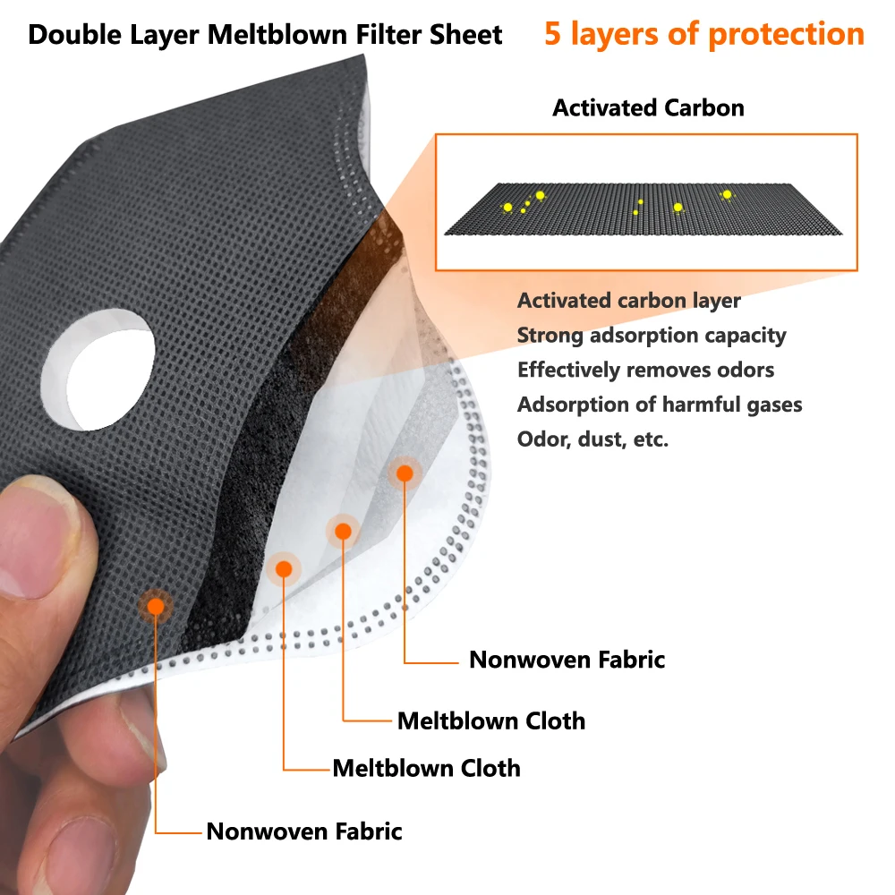 SHIZIWANGRI قناع وجه لركوب الدراجات رياضي قابل للغسل وقابل لإعادة الاستخدام مع قناع غبار مرشح قناع وجه للرجال باندانا مرشحات الكربون المنشط