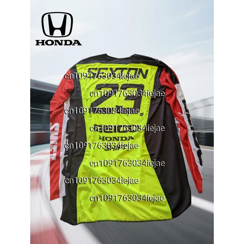 

Быстросохнущий трикотаж Honda для мотоцикла 2025 года, дышащая гоночная рубашка с длинными рукавами, удобное снаряжение для бездорожья для ежедневного использования на открытом воздухе
