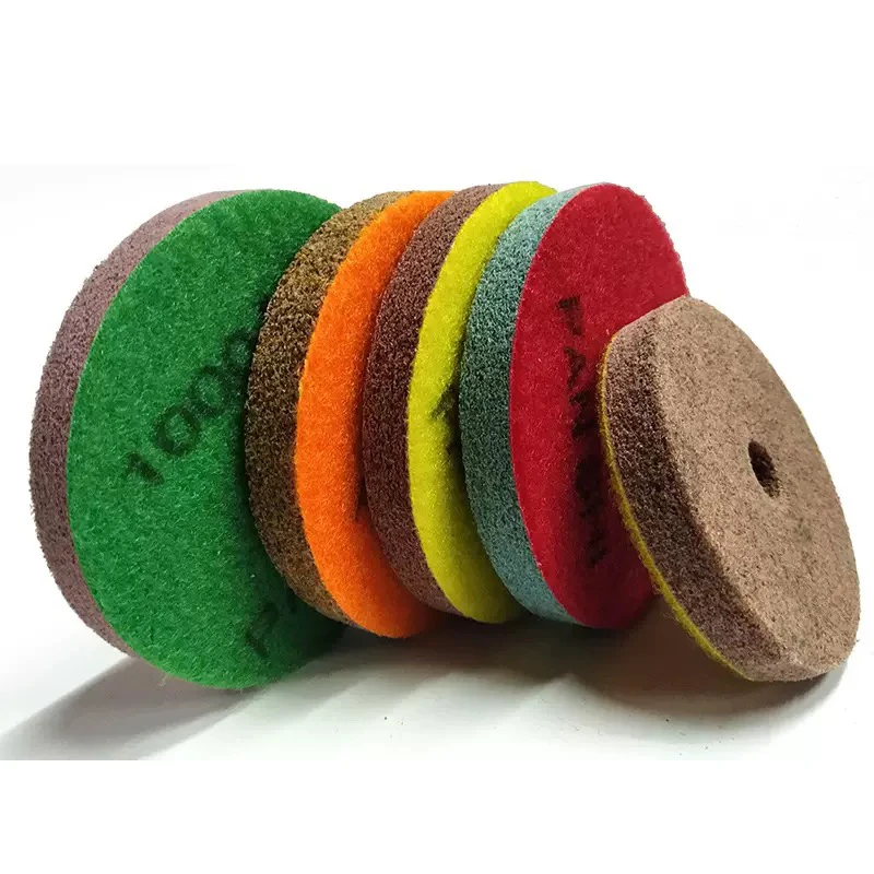 1Pc 125/150/180/200mm Spons Schuimvezel Schurende Polijsten Pad Slijpschijf voor Renoveren Marmer Steen Graniet Quartz Steen