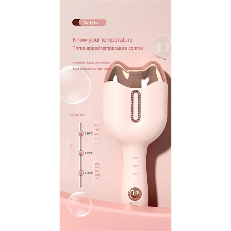 AA96 32Mm Cat'S Claw Egg Curling Iron Automatic Hair Curler Water Ripple Styling Tools Lazy Man dengan Penjepit Rambut Pendek Colokan US