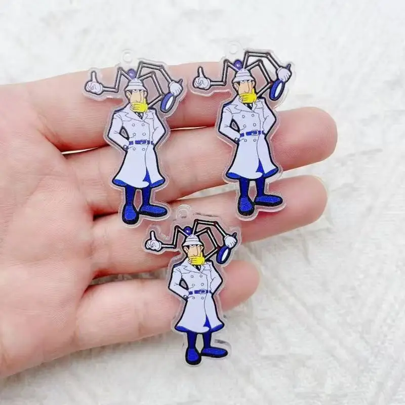 10pcs acrylic cartoon characters cute charm DIY jewelry making pendant necklace pendant handmade material accessories image 3