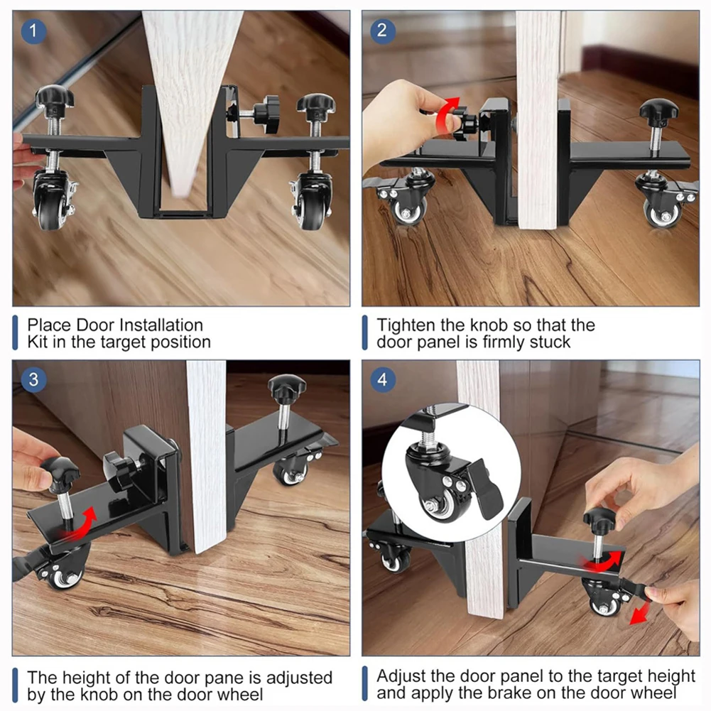 

Door Panel Universal Wheel Cart 360 Degree Rotation Portable Door Iron Mover Thicken Translation Roller Hanging Clamp Panel Cart