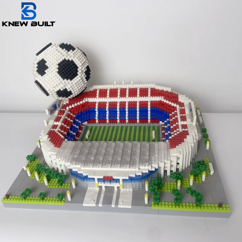 

Knew Built Barcelona Soccer Stadium with Soccer Ball Micro Blocks Building Toys Experience the Joy of Footballive Good Deco Gift