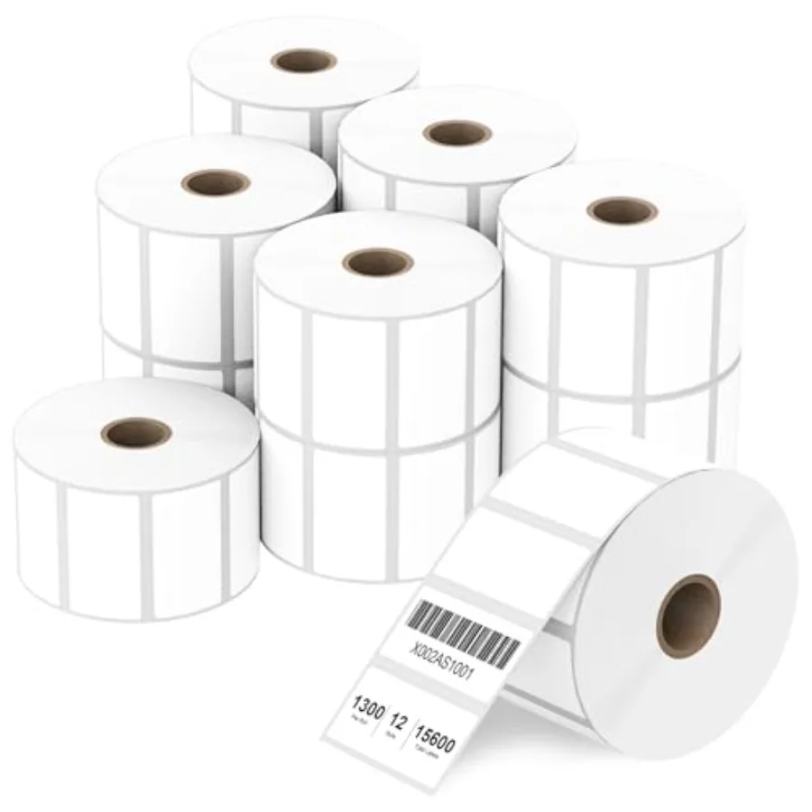 Direct Thermal Label Paper for Barcodes Postage Address Perforated and Compatible with Rollo Zebra Munbyn Nelko Printers 1 1300