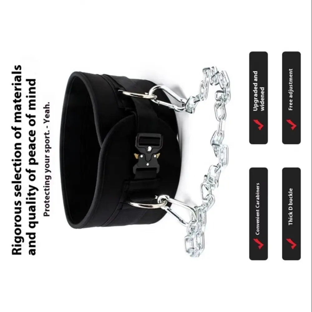 

Strength Trainer Weighted Pull-Up Belt with D-Ring Wide Belt Thickened Core Fitness Weight Lifting Resistance Training Belt 2025