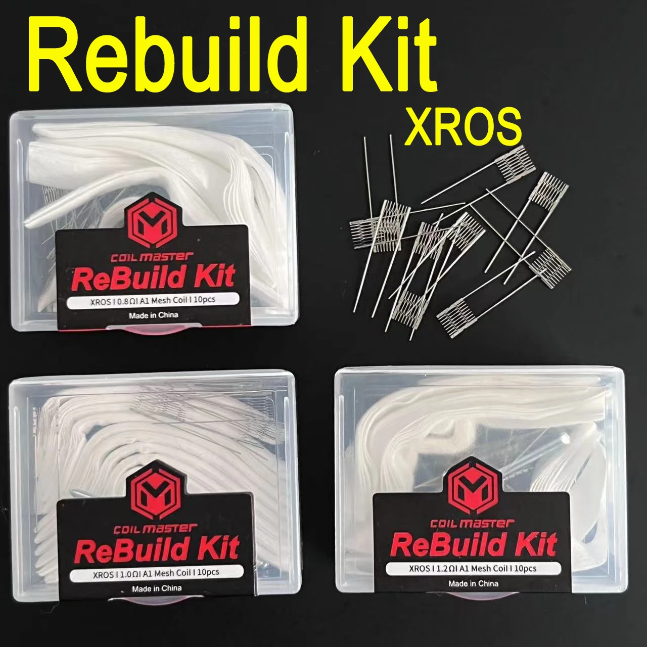 إعادة بناء عدة شبكة لفائف 1.2/1.0 /0.8 /0.6ohm ل جيليبوكس نانو Xros كاليبورن G KOKO Prime A1 Ni80 شبكة الأساسية رئيس Vape البخاخة