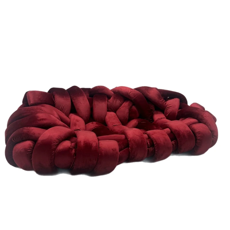 Nordic light luxury personality creativity, living room special-shaped winding woven sofa