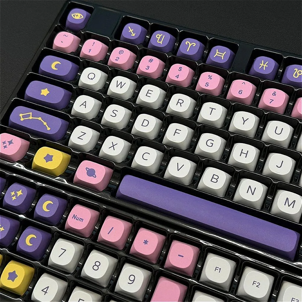 

MA Height 120 Keys, Constellation Keycap Set PBT Set for Mx Cherry Gateron Switch Mechanical Keyboard Kit