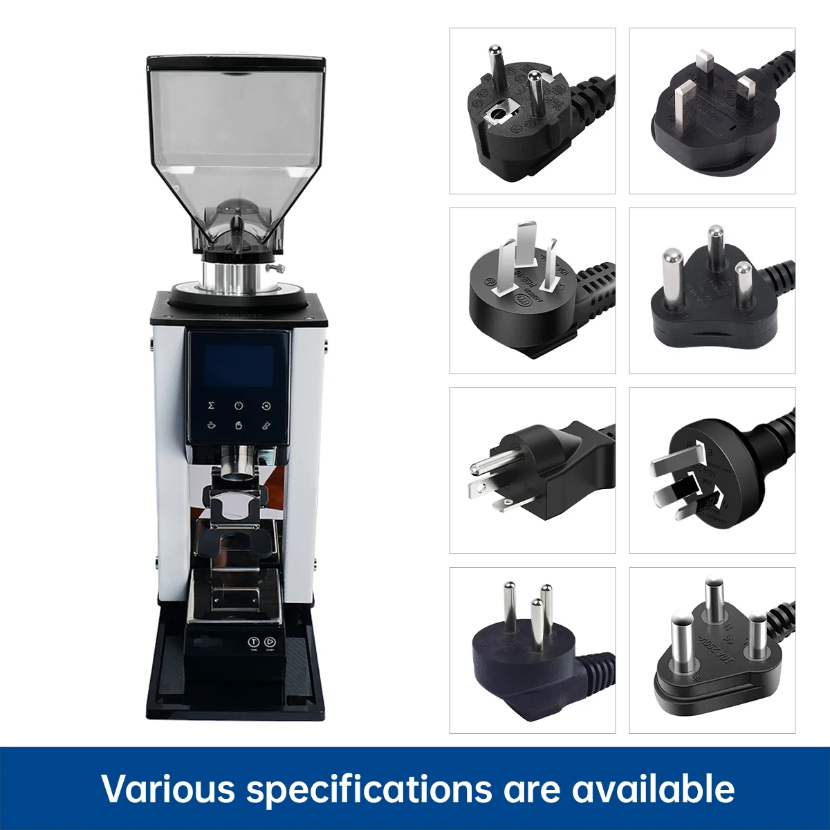 ZF64WP Commercial 110V/220V Coffee Grinder Electronic Scale Factory-Direct Stainless Steel Aluminum Direct Current Electric