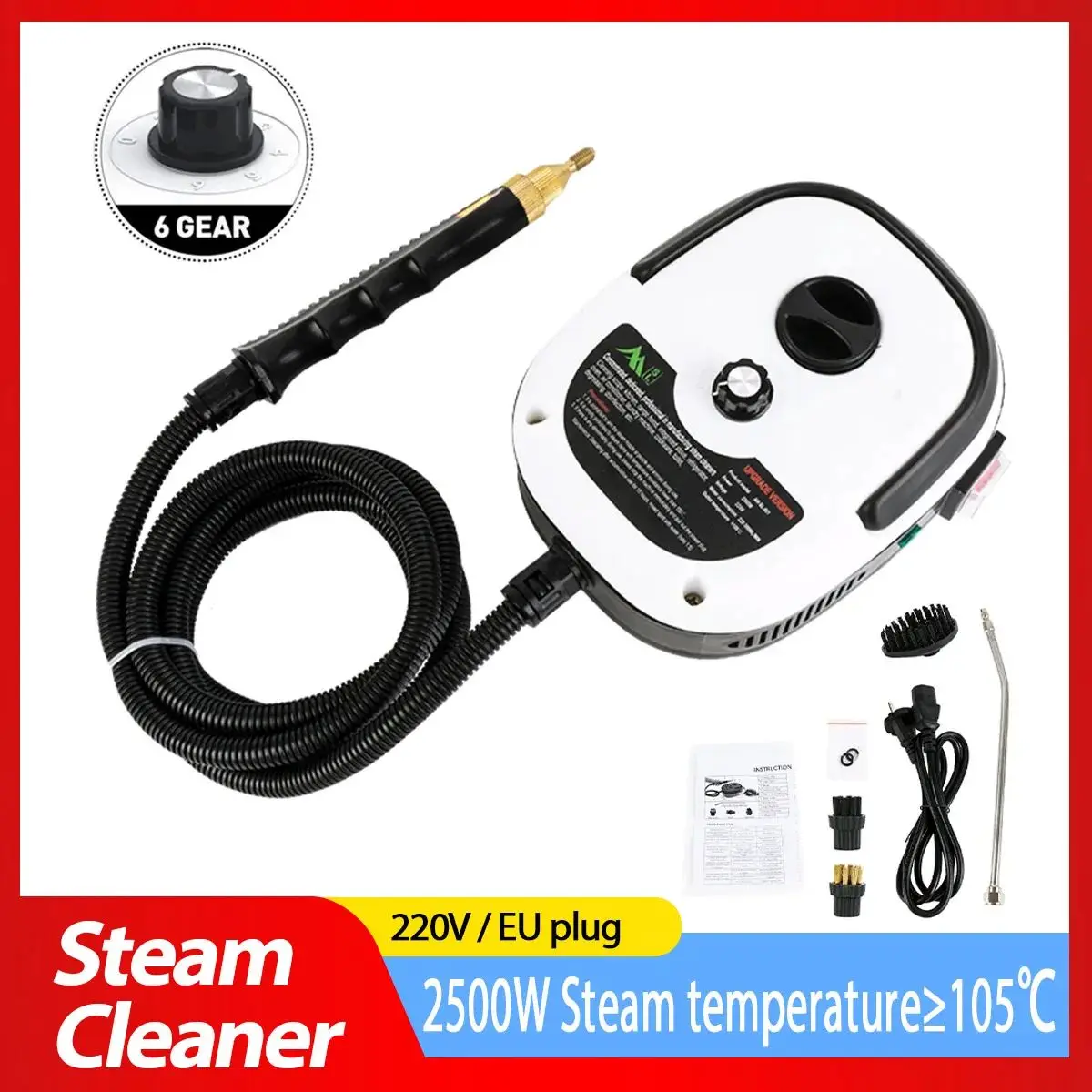 220V 2500W Steam Cleaner High Temperature Sterilization Air Conditioning Kitchen Hood Car Cleaner Home Appliances