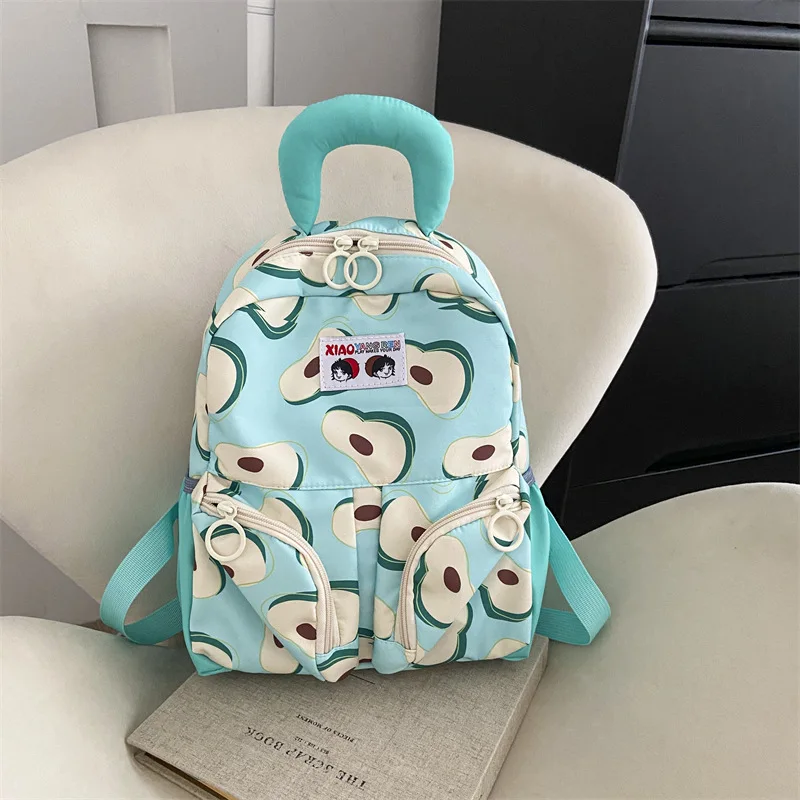 Mochilas con estampado de frutas para niños y niñas, morral escolar con estampado de dibujos animados, ligero y portátil, estilo coreano, 2024