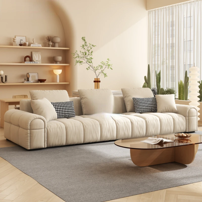 

Lazy Living Room Sofas Cozy White Nordic Upholstered Velvet Floor Sofa Houses Fabric Wooden Moveis Para Casa House Furnishings