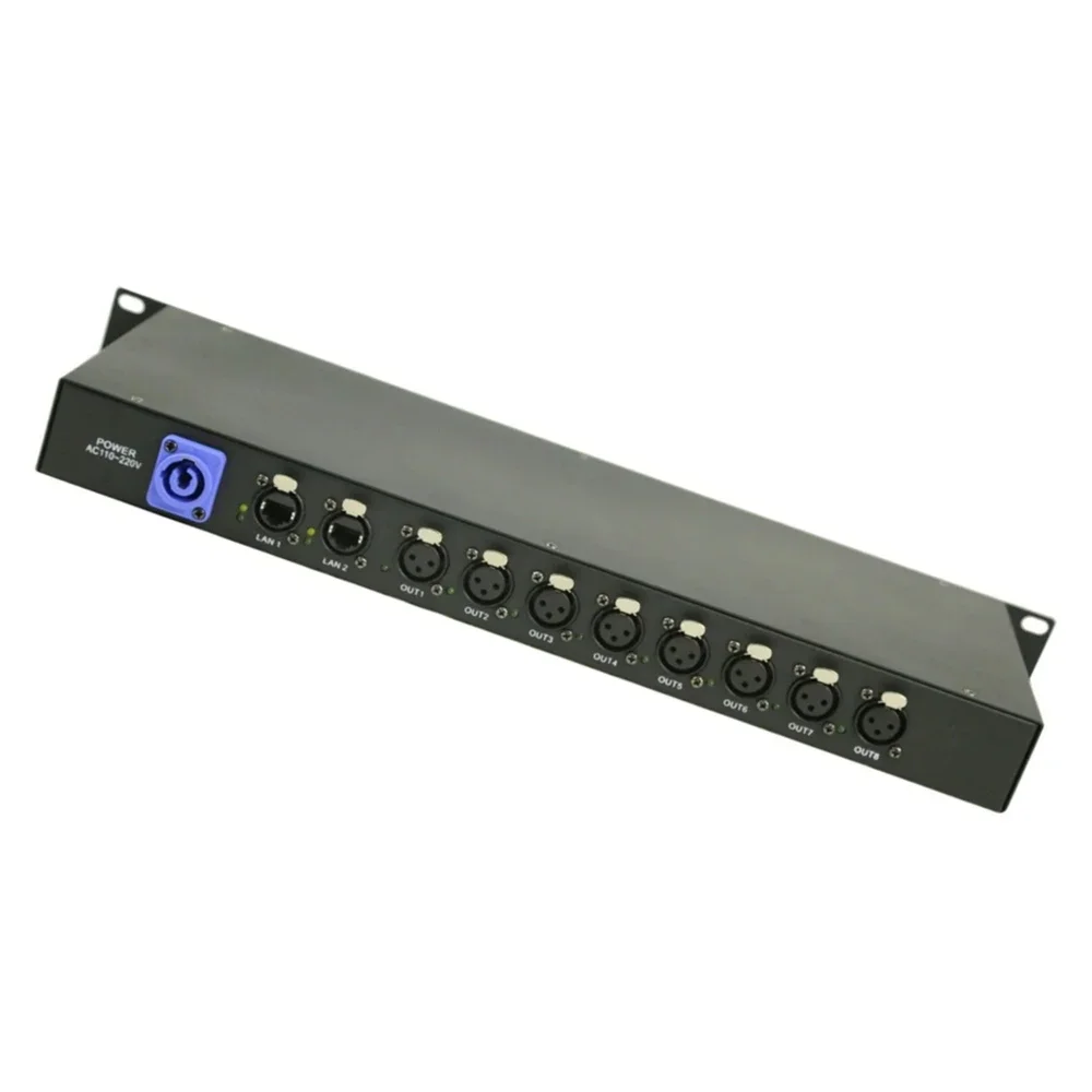 Artnet Dmx controller 8 port converter output 8*512 4096 channels 3 pin for stage DJ light control Only select 3pin artnet-dmx