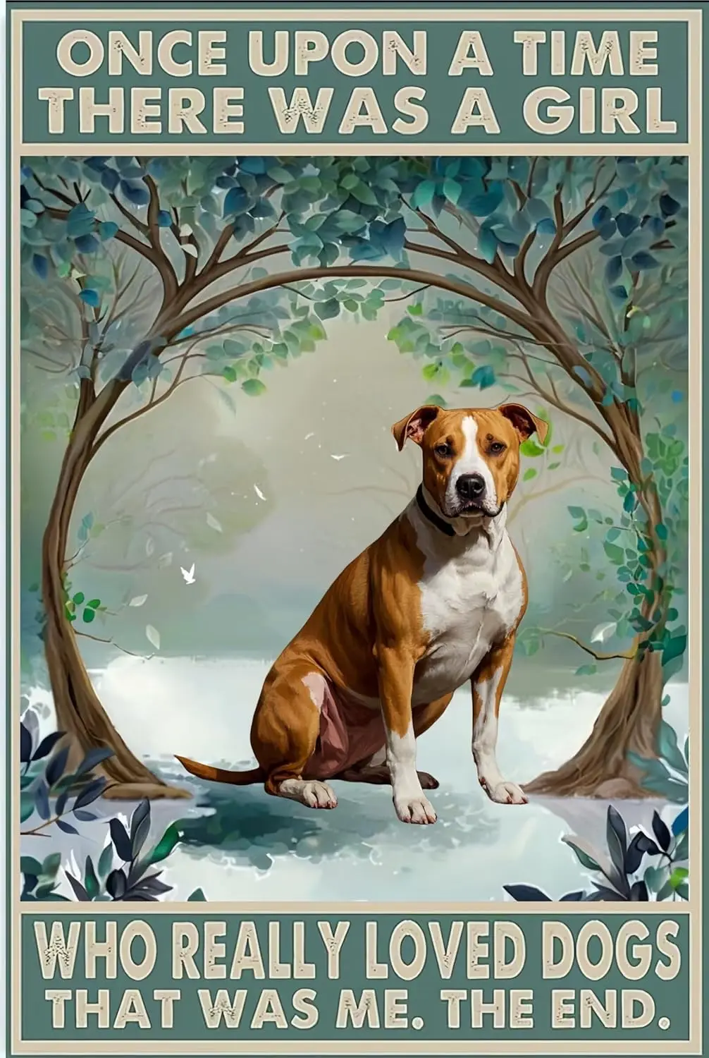 Sinal de metal vintage alumínio pittie era uma vez estanho retro decoração de parede para casa, café e jardim-presente casa de