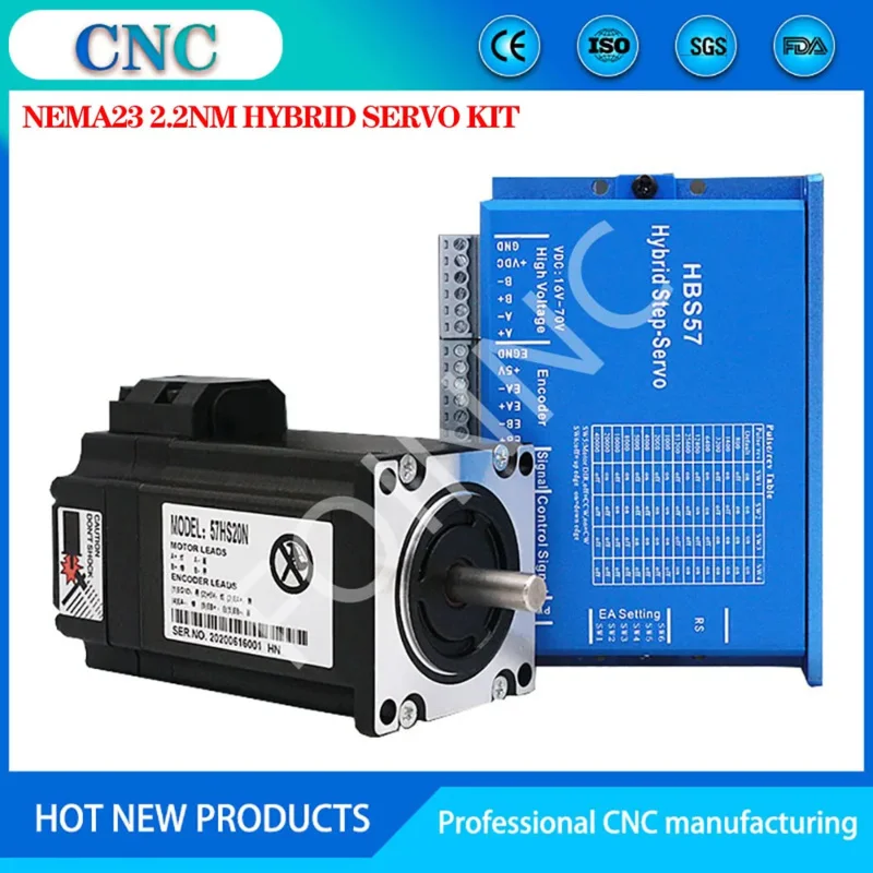 

Nema 23 2.2N.m closed loop stepper motor kit Nema23 motor and driver/hybrid servo cnc kit