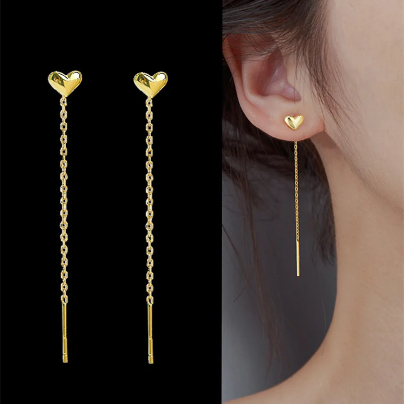 GANPUP Kreative Silberfarbene Hochzeitskleid-Ohrstecker für Frauen, Modischer Neuer Ohrpiercing-Schmuck, Geschenk für Party und Alltag. – Detail 4