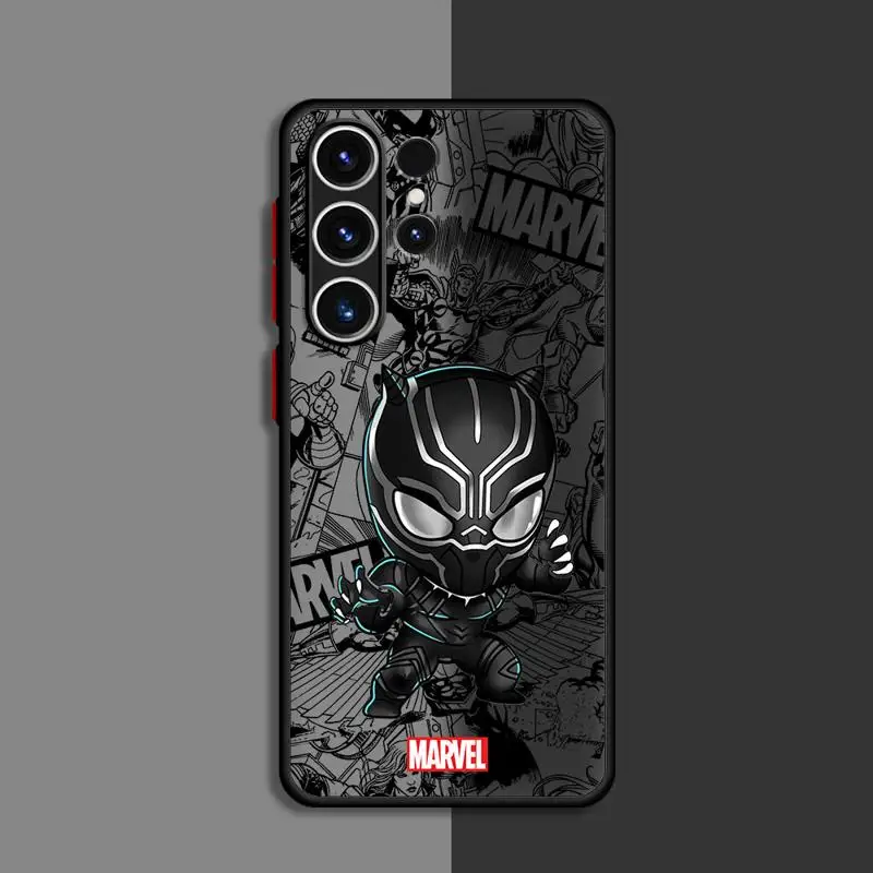 Marvel Ironman Sipiderman Case for Samsung Galaxy S24 S23 S22 Ultra S20 S21 FE S10 Plus Note 20 10 Lite Funda Matte Phone Cover