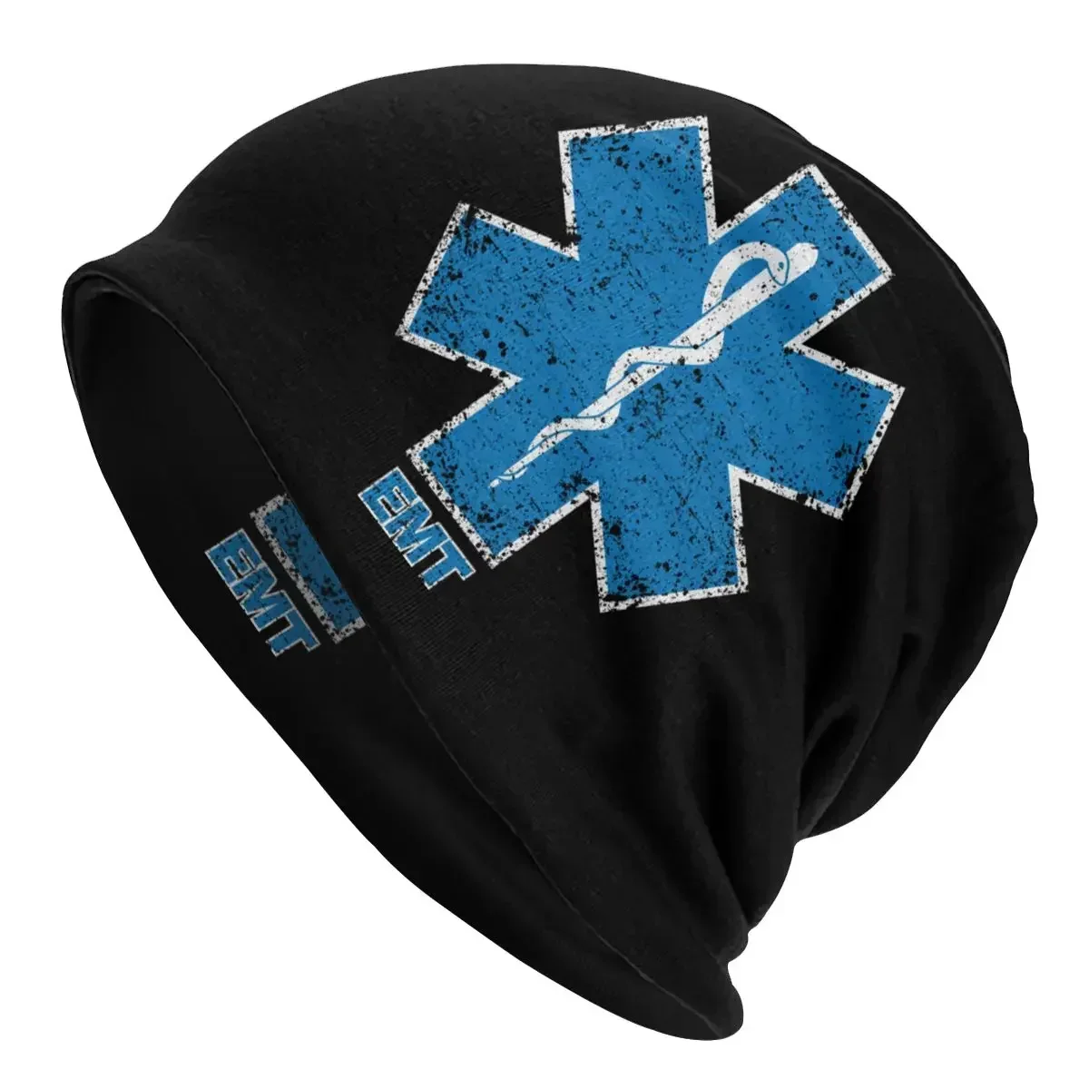 Emt Star Of Life Skullies Beanies Caps Men Women Unisex Street Winter Warm Knitting Hat Paramedic Medic Ambulance Bonnet Hats