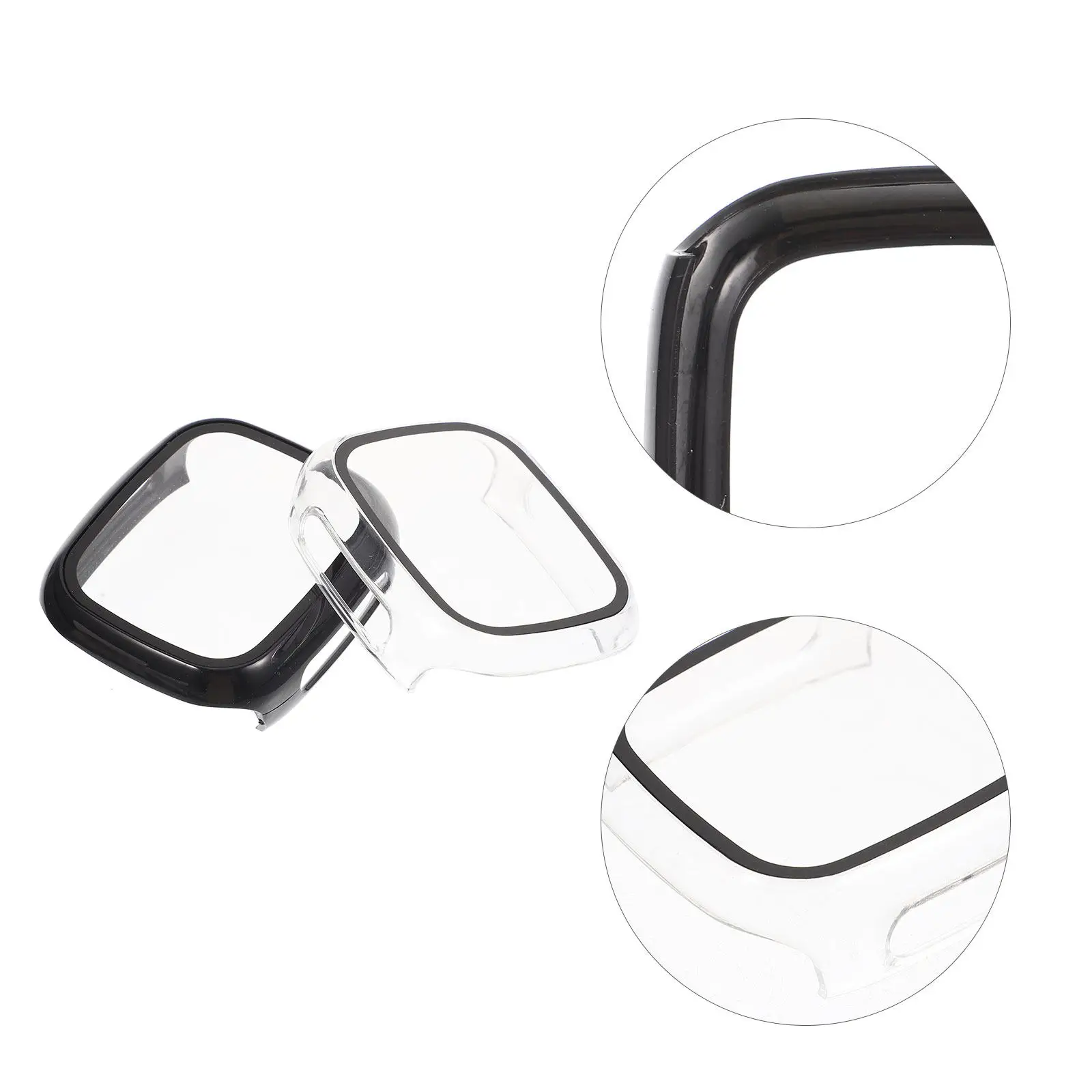 Protector de caja de reloj de 2 piezas, cubierta de PC premium, antiarañazos, fácil de instalar y quitar, protector de borde completo compatible con relojes inteligentes