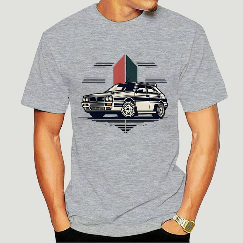 2024 New T Shirts For Men Casual Short Sleeve Hip Hop Integrale Rally Car Printed Tee Shirt Pullover Oversized Mens T-shirt Tops