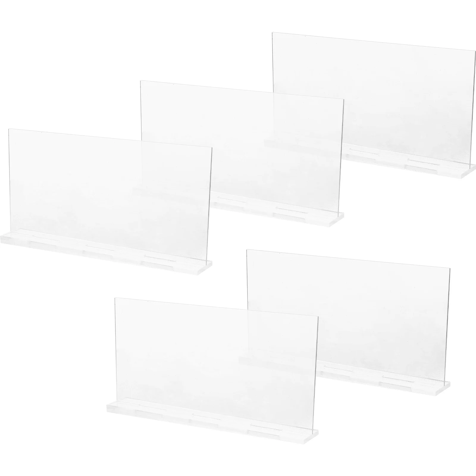 

5 Pcs Table Number Plate Double-sided Use Message Board Signs Blank Place Cards Photo Display for Party Menu