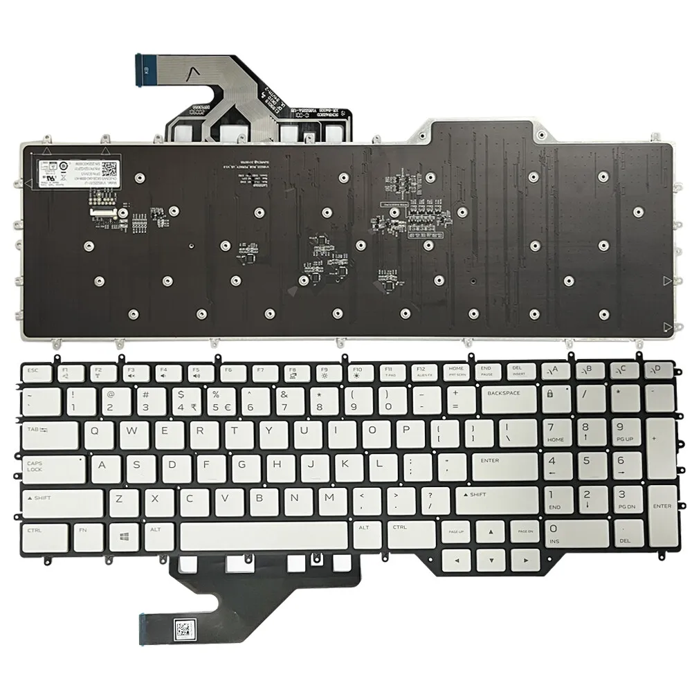 

DP/N:0C5VV3 For Dell Alienware M17 R2 M17 R3 New RGB Backlit White Keyboard US-