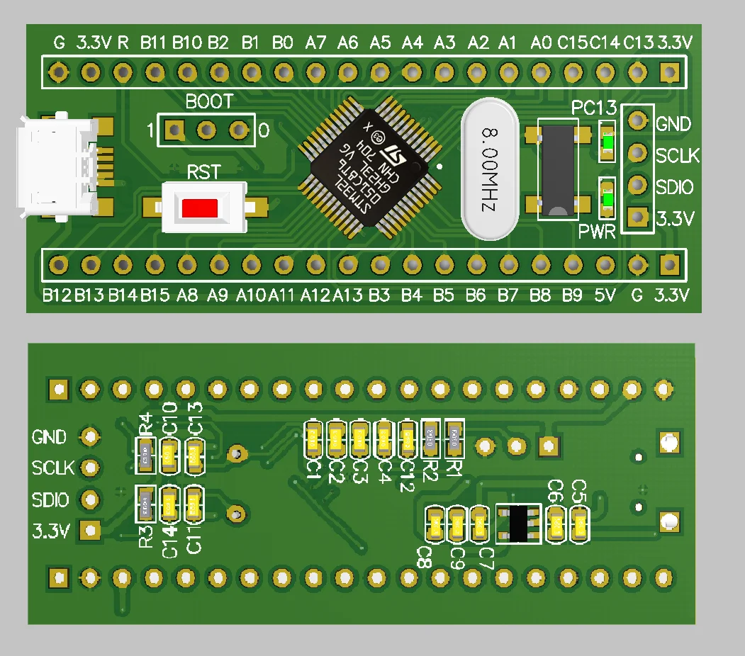 STM32L051C8T6 core plate product STM32L051 L051 minimum system development board promotion of low power consumption