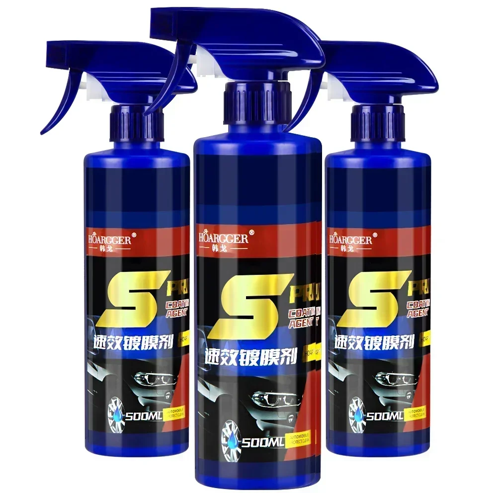 500ml 3 in 1 Car Paint Repair Ceramic Coating Spray Quick Nano-coating Spray Wax Automotive Hydrophobic Polish Paint Cleaner