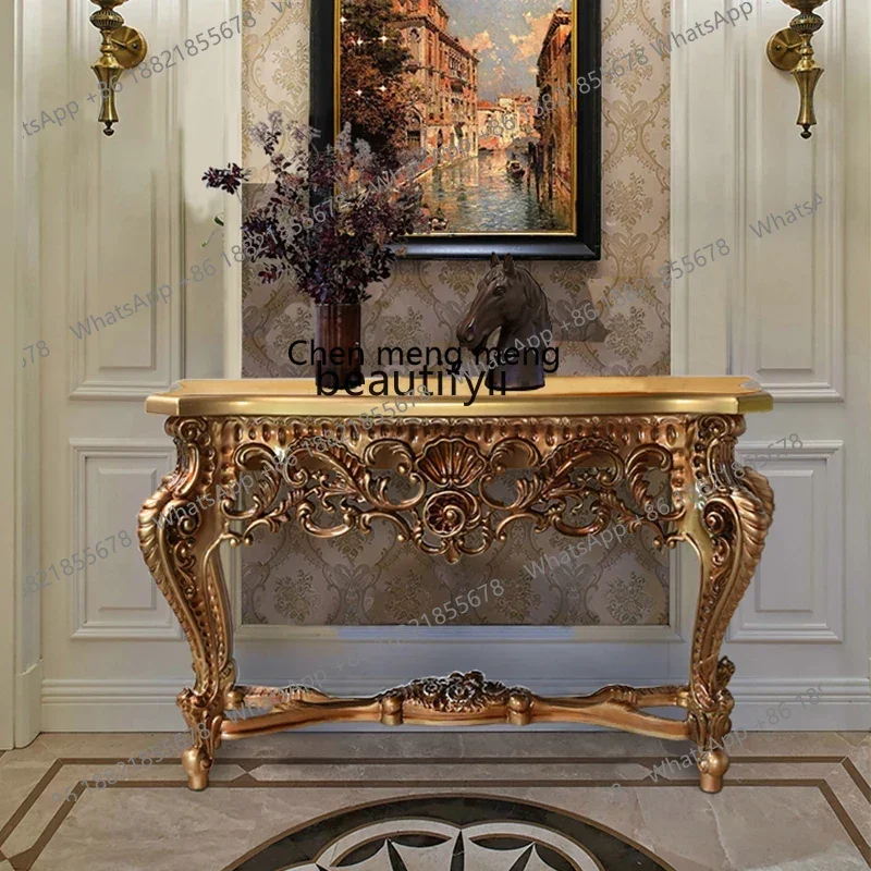 

182C LZZ European-Style Console Villa Living Room Sofa Backrest Cabinet Light Luxury Hall Cabinet