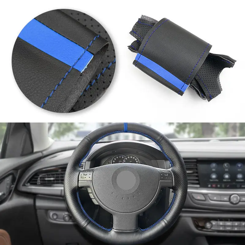 acessorios-do-carro-capa-de-volante-guarnicao-de-couro-para-opel-corsa-c-2001-2006-combo-c-2001-2011-holden-tigra-linha-azul-tira-azul