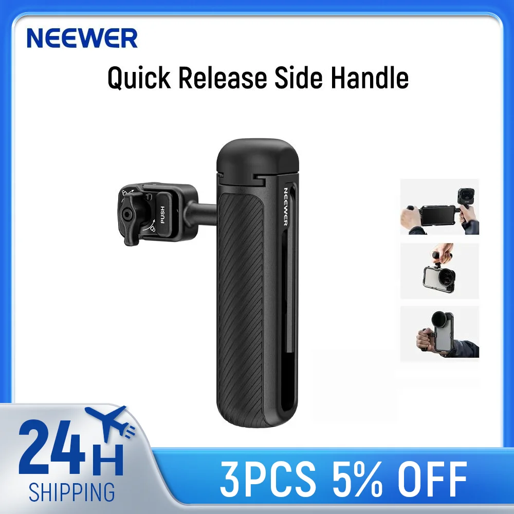 NEEWER Quick Release Side Handle for 2nd Gen Phone Cages PA043 PA044 for iPhone 15 Pro Max/15 Pro, PA042 for Samsung S24 Ultra