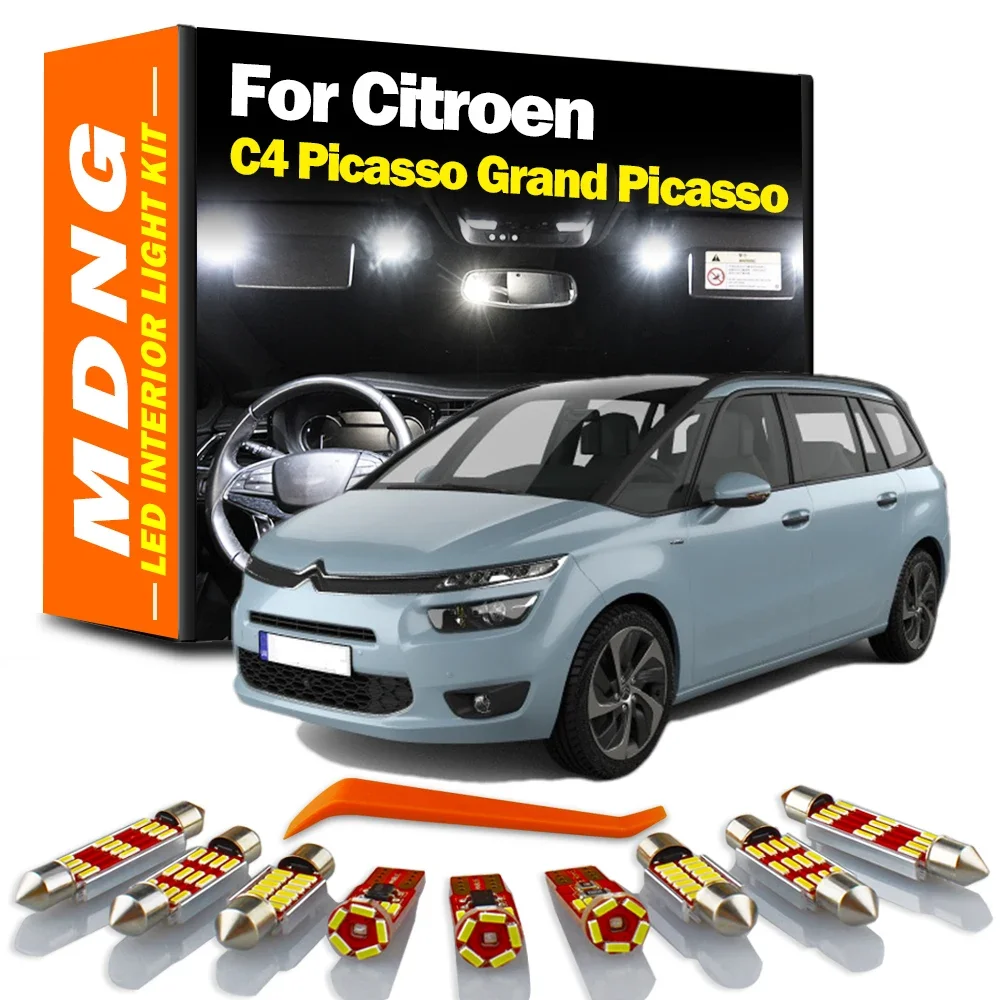

MDNG Canbus No Error For Citroen C4 Picasso Grand Picasso 2007-2020 White Auto Accessories LED Interior Light Kit Car Lighting