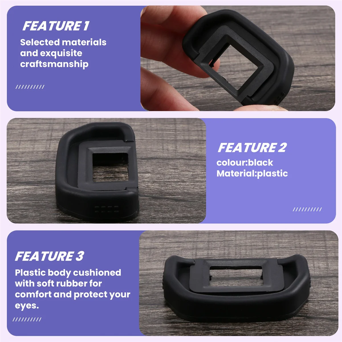 EySim-Eyecup de caméra 18mm Eb, protecteur de viseur de remplacement pour IL Eos 80D 70D 60D 77D 50D 5D 5D Mark Ii 6D 6D Mark Ii