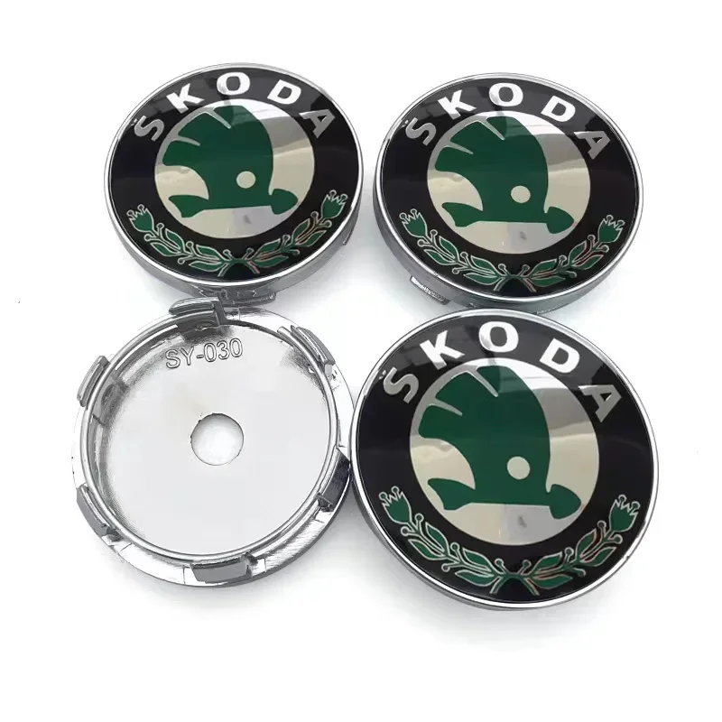 

4pcs 60mm Car Wheel Center Hub Cap Rim Cover Emblem Stickers For Skoda Octavia Fabia Kamiq Kapoq Kodiaq Rapid SCALA Superb