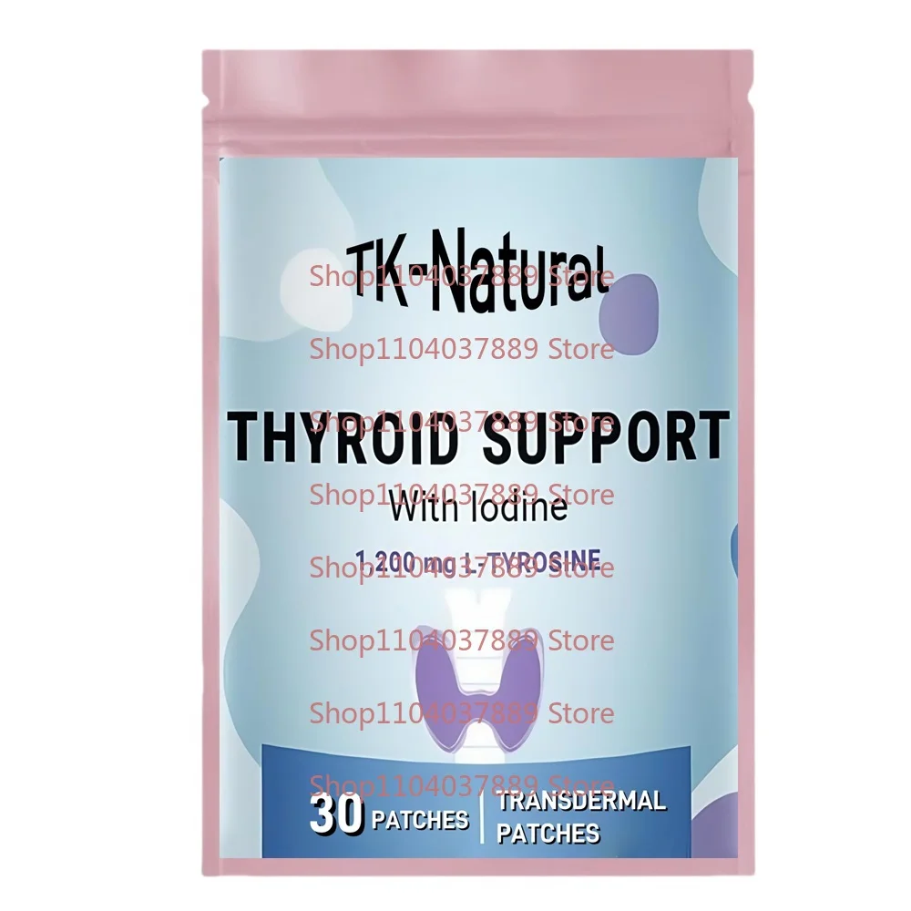 

30 пластырей Трансмические пластыри для поддержки щитовидной железы с йодным, L-тирозином, цинком и селеном, улучшают энергию