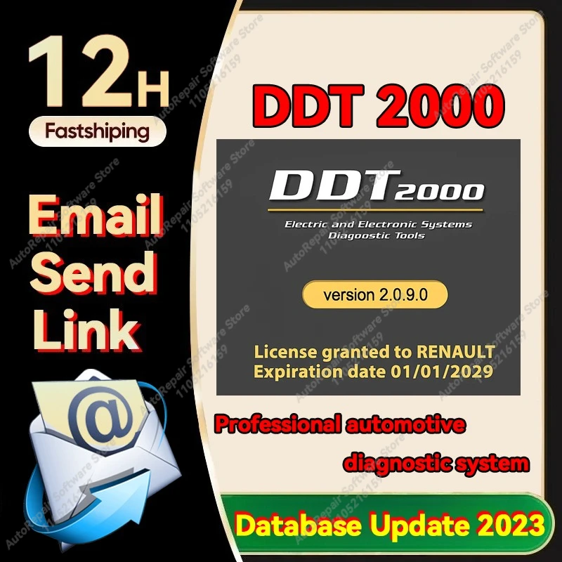 DDT2000 4.0.9.2 (patch_inside) + 베이스 데이터베이스 2023 진단 데이터 도구, 르노/닛산 차량용 딥 진단